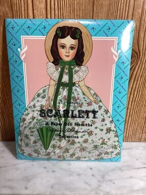 New Vintage 1993 Madame Alexander Scarlet Paper Doll with 6 Outfits 12”